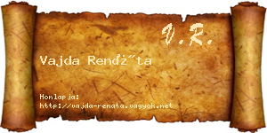 Vajda Renáta névjegykártya
